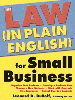 cover image of The Law (In Plain English)&#174; for Small Business